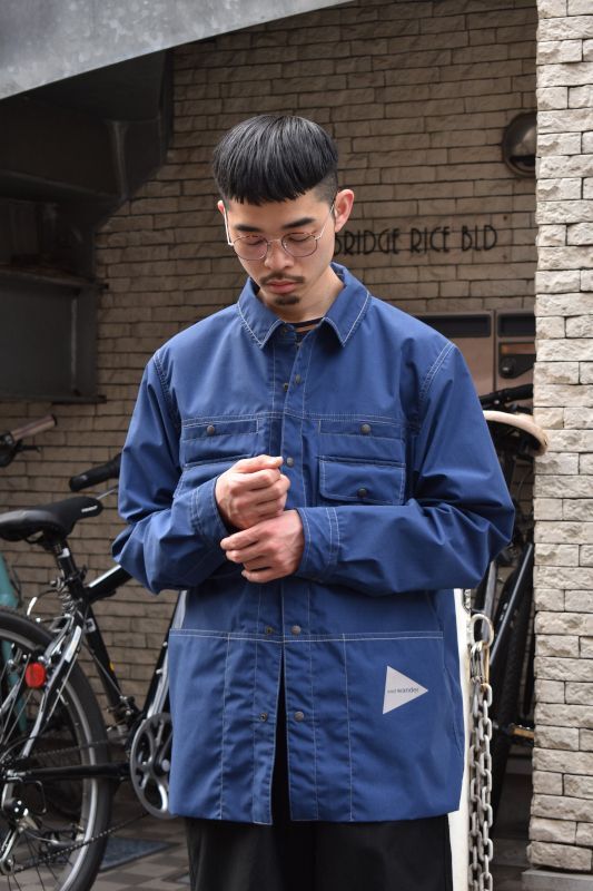 and wander (アンドワンダー) Kevlar jacket [BLUE]