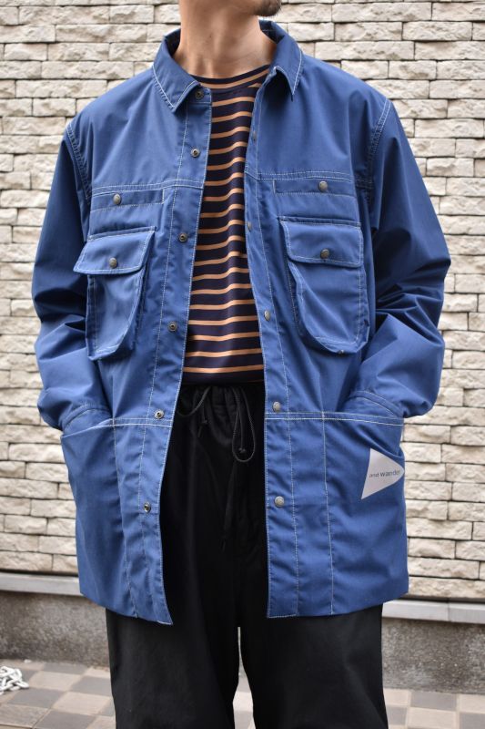 and wander (アンドワンダー) Kevlar jacket [BLUE]