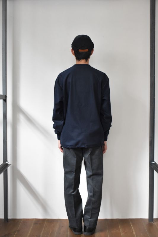 FLISTFIA (フリストフィア) Tuck Wide Trousers [CHARCOAL BLUE]