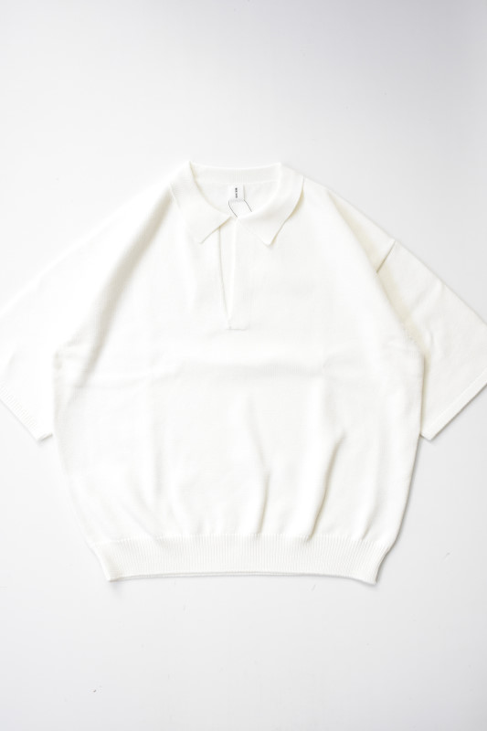 MEIAS (メイアス) LILY CO/PE SKIPPER HALF SLEEVE PULL OVER [WHITE]